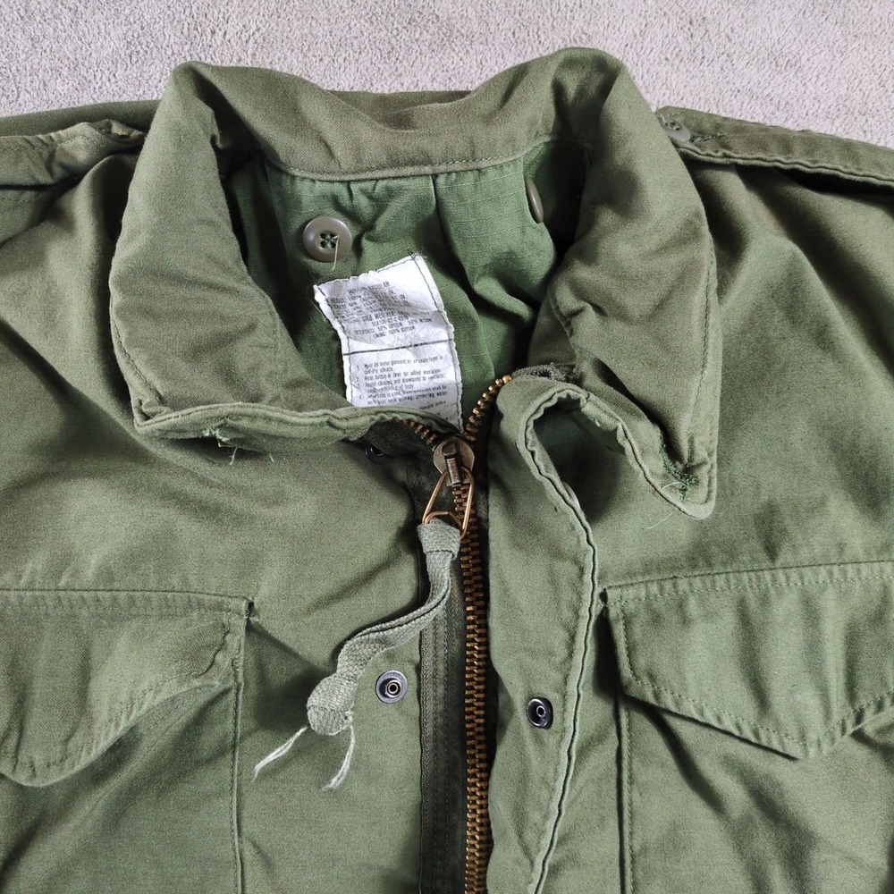 Vintage US Military Field Jacket‎ Mens Med Reg Olive Drab OG-107 Without Liner - Picture 8 of 11